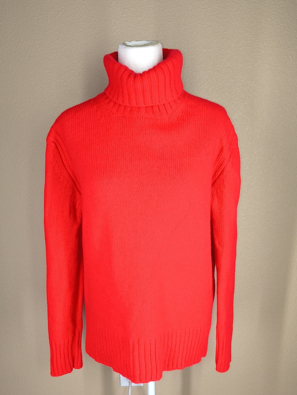 &Daughter Red Turtleneck Sweater 100% Merino Wool